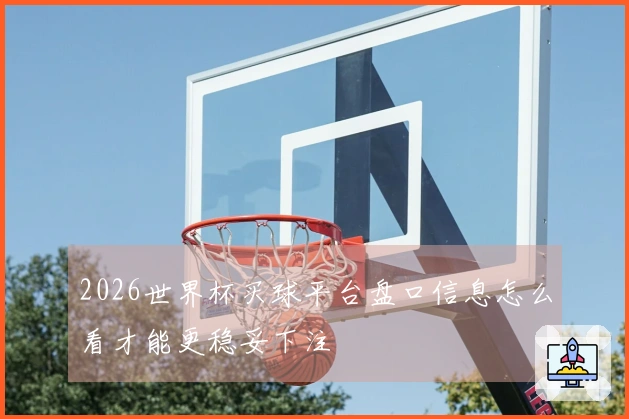 2026世界杯买球平台盘口信息怎么看才能更稳妥下注